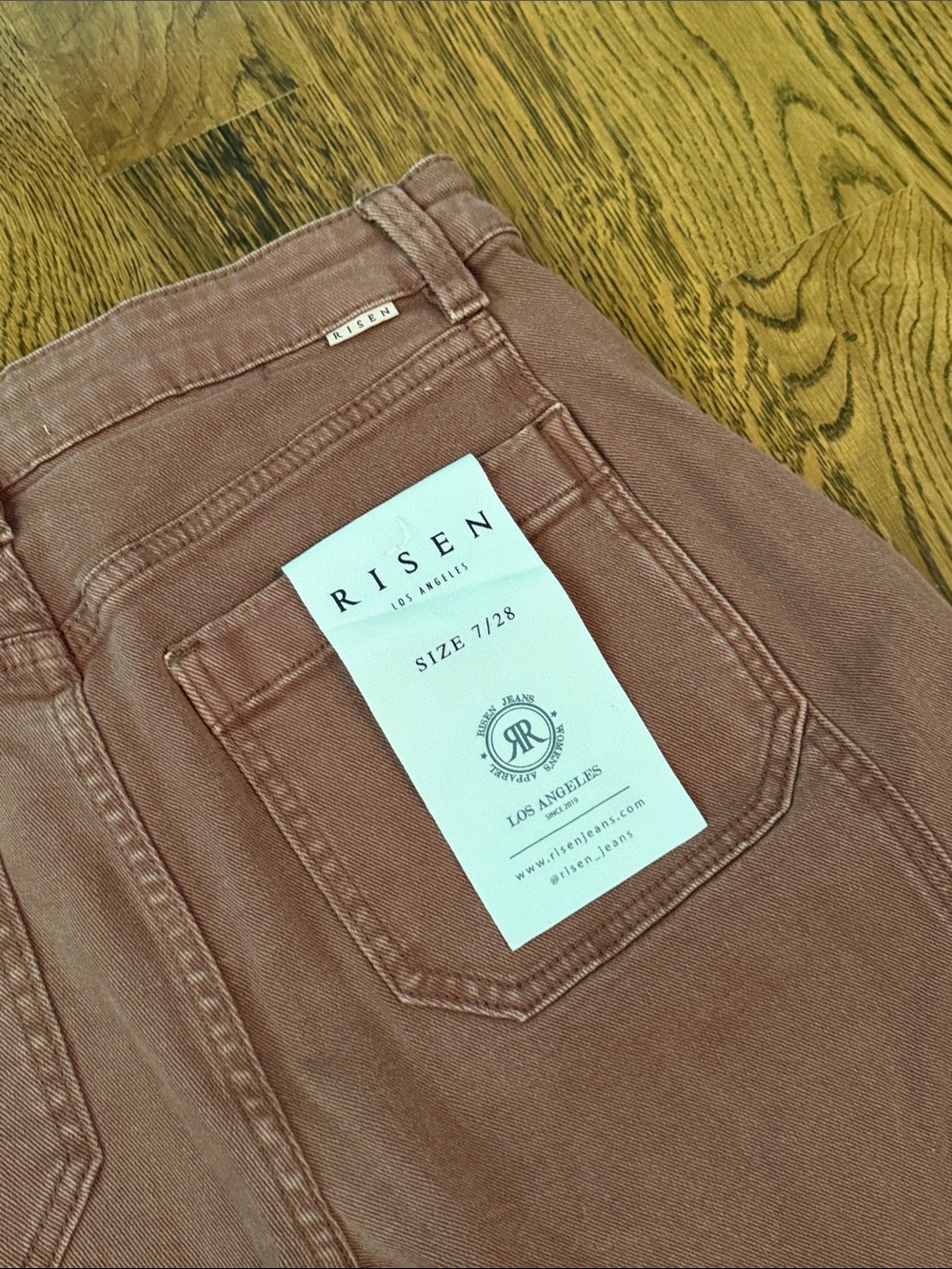 Risen washed plum Wide-Leg Painter Pants with Front Seams 7/28 - Picture 9 of 14